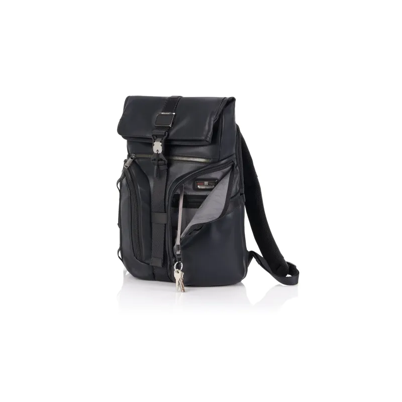 TUMI Leather Travel Bag Backpack Regular Unisex Black-1