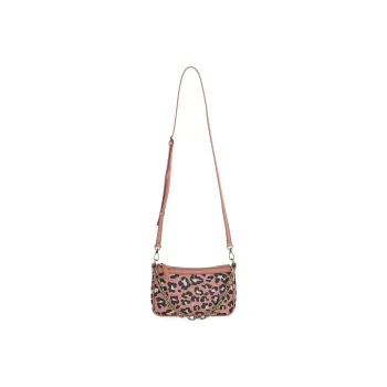 MCM Aren Canvas With Calfskin Crossbody Bag, Shoulder Bag Mini Women's Pink
