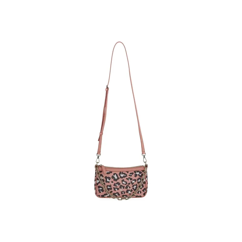MCM Aren Canvas With Calfskin Crossbody Bag, Shoulder Bag Mini Women's Pink-0