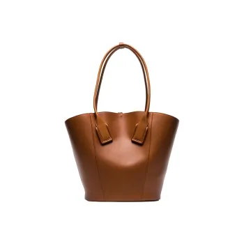 Bottega Veneta Leather Tote Bag, Shopping Bag, Handbag Regular Women's Brown