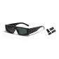 Bright Black Gray Lens