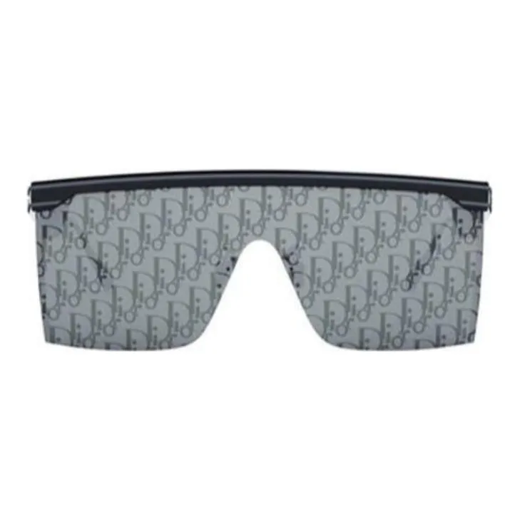 DIOR Acetate Irregular Shape Sunglasses Unisex Black-1