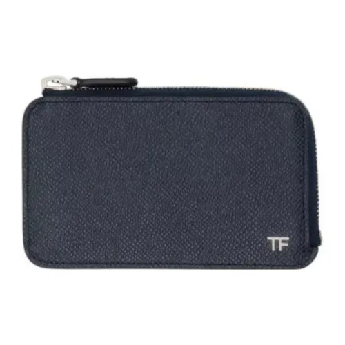 TOM FORD Grain Leather Card Holder Card Holder Men's Blue