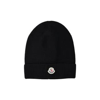 Moncler Cotton Beanies Baby Black