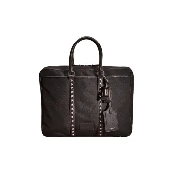 COACH Metropolitan Calfskin Briefcases Handbags Large Size Women's Black