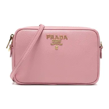 PRADA Cow Leather Small Square Bag Crossbody Bag Shoulder Bag Women's Light Pink