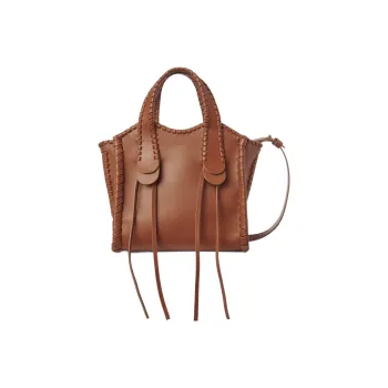 Chloe Mony Shiny Calfskin Shoulder Bag Crossbody Bag Handbag Small Size Women's Caramel