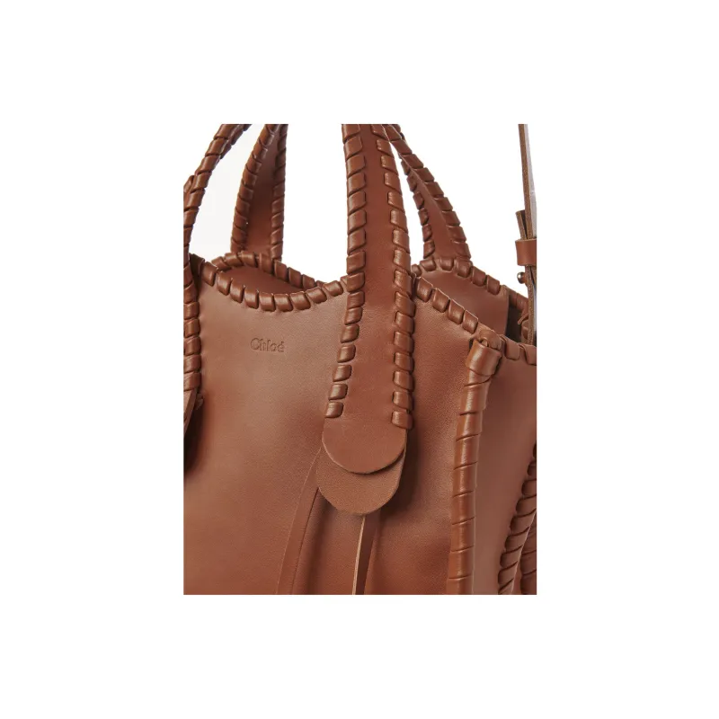 Chloe Mony Shiny Calfskin Shoulder Bag Crossbody Bag Handbag Small Size Women's Caramel-4