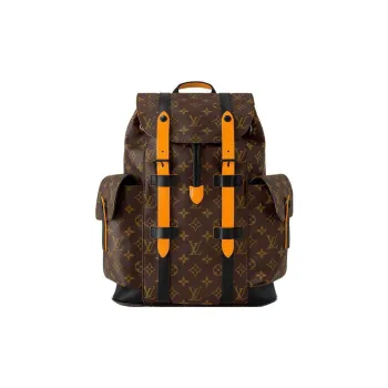 LOUIS VUITTON CHRISTOPHER Coated Canvas With Leather Backpack Trumpets Women's Brown