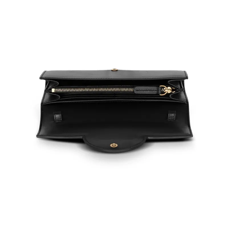 BALMAIN B BUZZ Smooth Cow Leather Shoulder Bag, Crossbody Bag, Wallet Women's Black-2