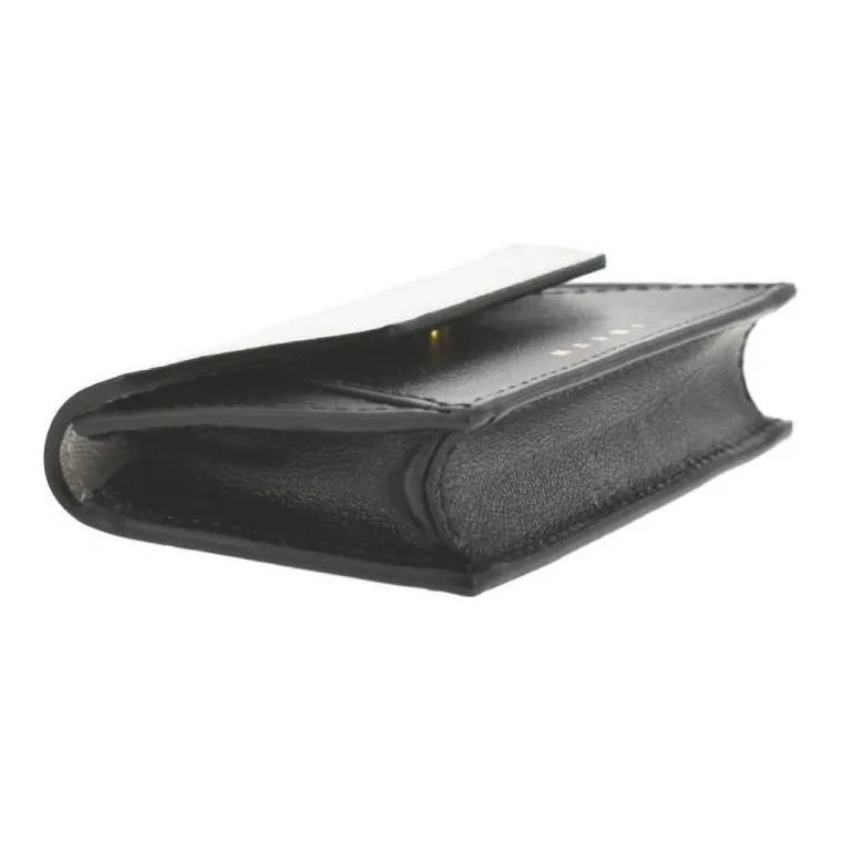 MARNI Calfskin Card Holder, Wallet Regular Women's White/Black-3