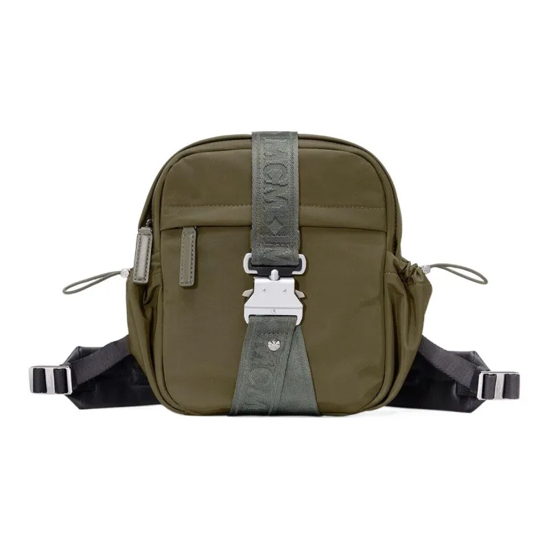 MCM Nylon Fanny Pack Small Size Unisex Dark Olive Green-1