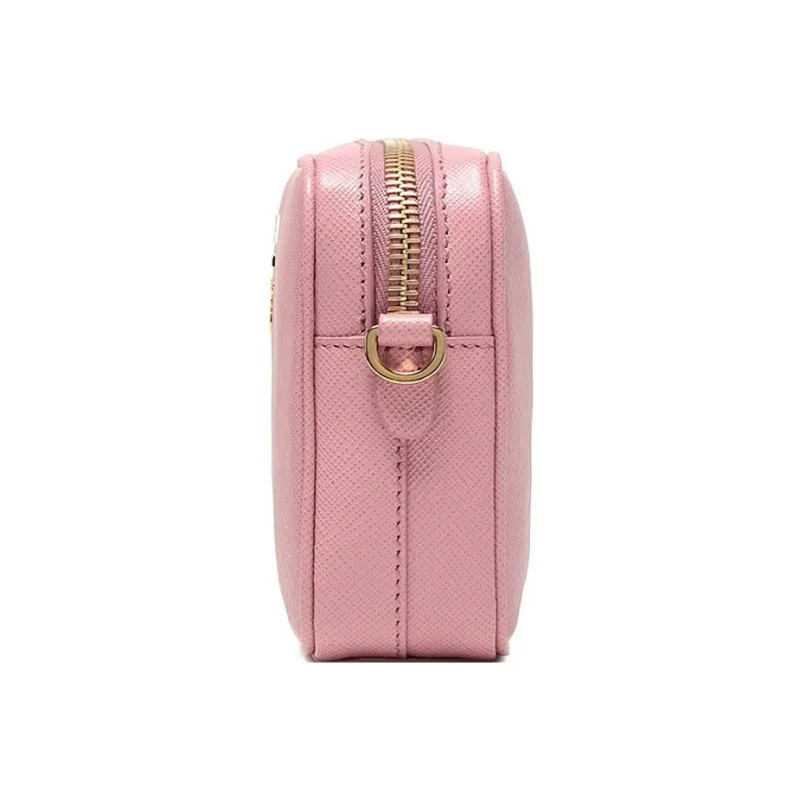 PRADA Cow Leather Small Square Bag Crossbody Bag Shoulder Bag Women's Light Pink-3