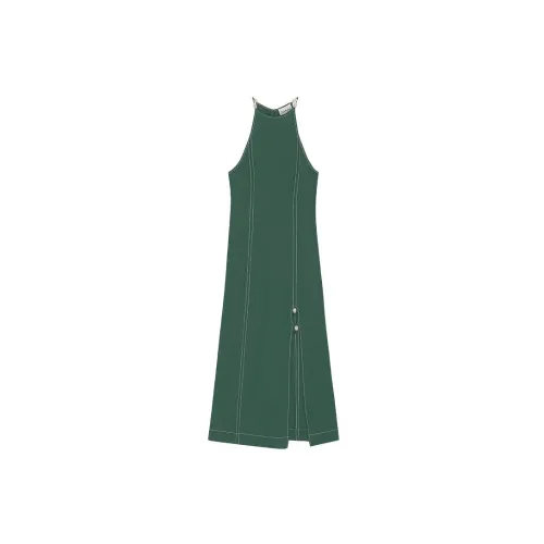 GANNI Sleeveless Dresses Women's Workwear Green