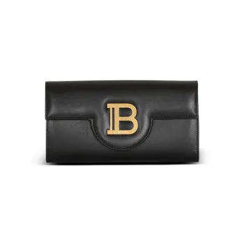 BALMAIN B BUZZ Smooth Cow Leather Shoulder Bag, Crossbody Bag, Wallet Women's Black