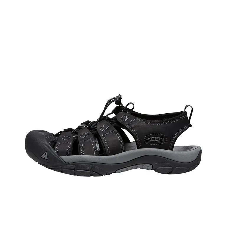 KEEN Newport Anti Slip Wear Resistant Beach Sandals Men's Black/Gray-0