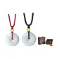 Jadeite Peaceful Buckle Pendant+Gold Bead, 1 Pair+Heritage Box