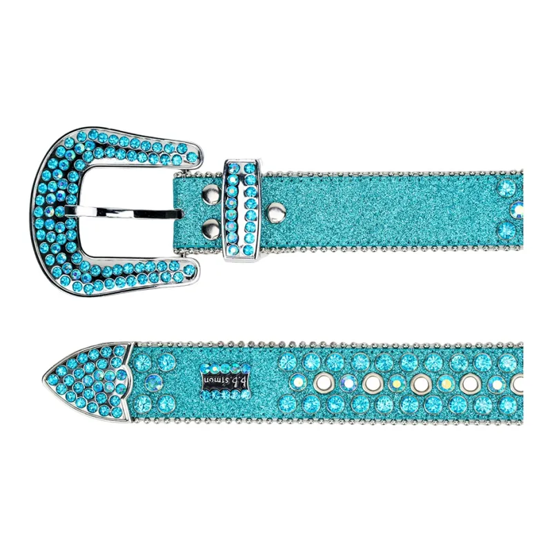NINE NAIL 9 Section Spike Vintage Trendy Y2K Pin Buckle Stud Rhinestone Embellished Belt Belt Unisex Width  3.8cm-32