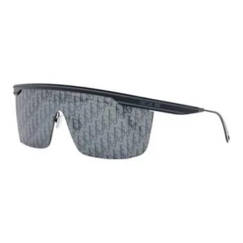 DIOR Acetate Irregular Shape Sunglasses Unisex Black