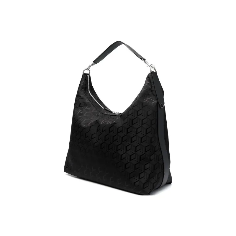 MCM Aren Jacquard Nylon With Nappa Leather Trim Portable Crossbody Bag, Shoulder Bag Unisex Black-1
