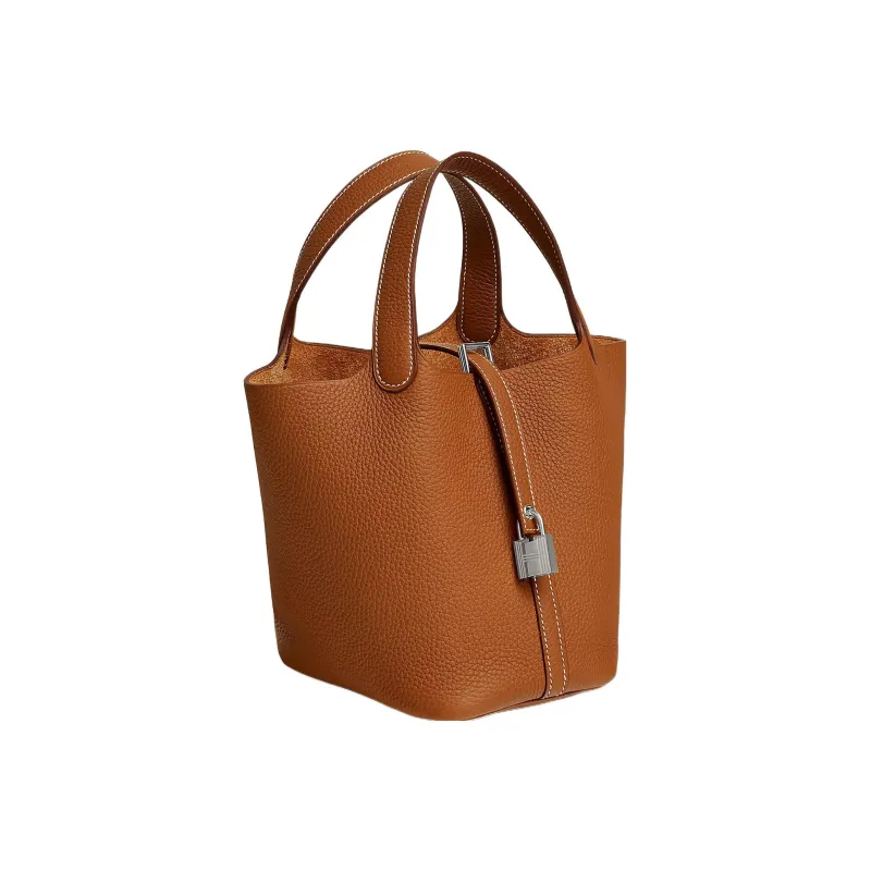 HERMES Bag Picotin 18 Lock Clemence Leather Gold-1