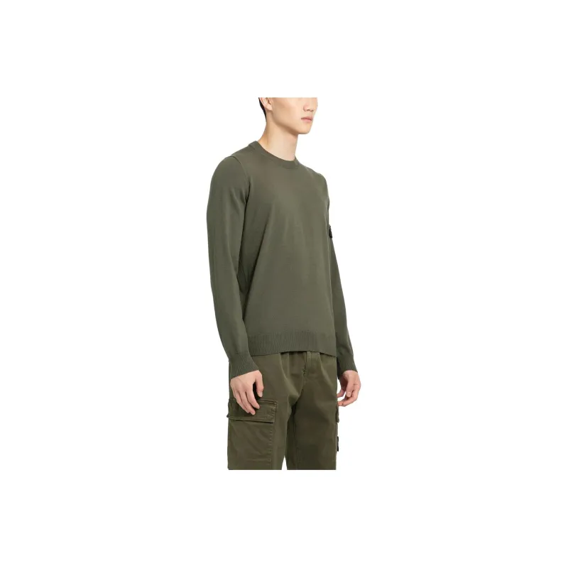 STONE ISLAND Logo Patch Crewneck Jumper-2