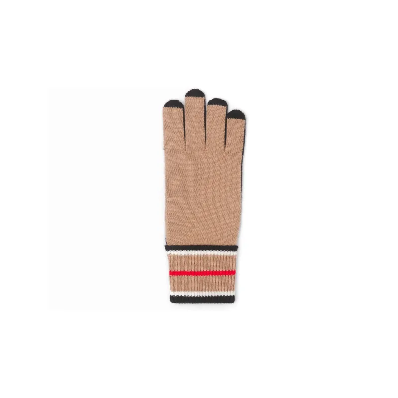 Burberry Cashmere Cotton Polyamide Elastane Knit Gloves Women's Multicolor-1