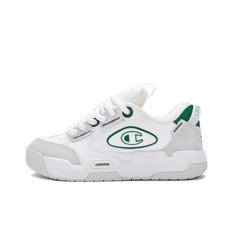 Champion Anti Slip Wear Resistant Low Top Skateboard Shoes Men's Green-0