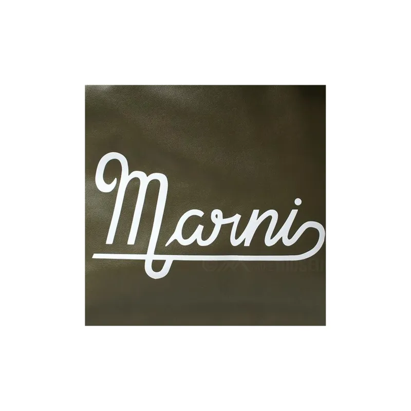 MARNI Smooth Calf Leather Backpack Women's Olive Green-6