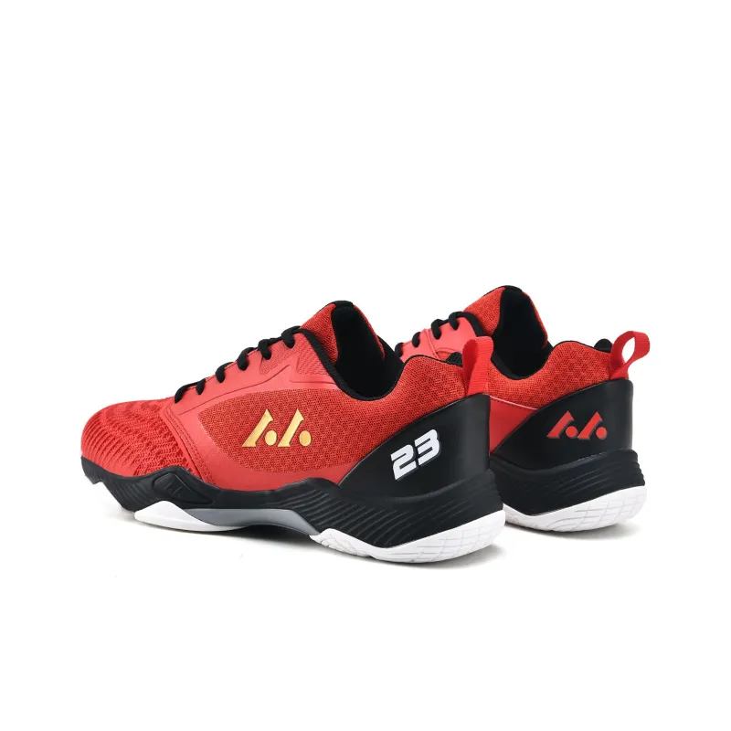 LEFUS Low Top Badminton Shoes Unisex Red-3
