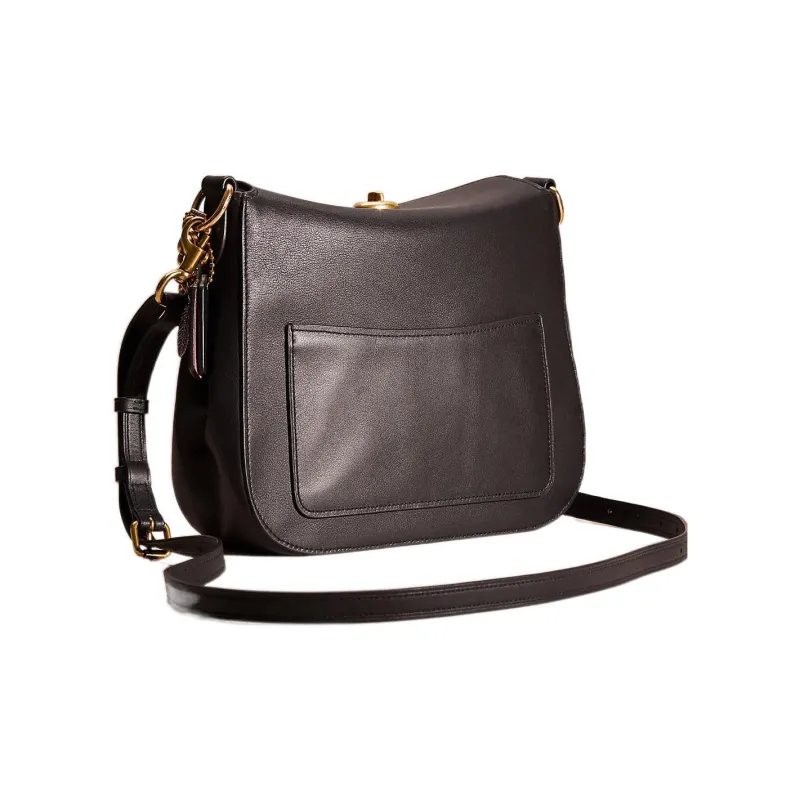 COACH Hobo Leather Hobo Bag Handbag Shoulder Bag Women's Black-1