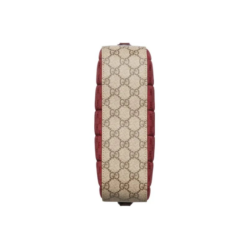 GUCCI Ophidia Canvas With Leather Crossbody Bag, Shoulder Bag Women's Red-6