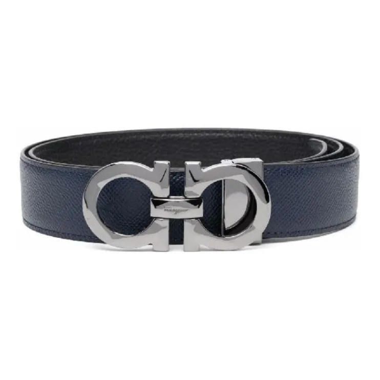 Ferragamo Reversible And Adjustable Gancini Belt Engraved-1