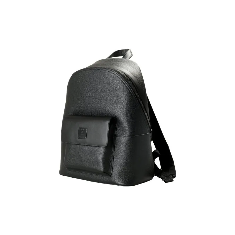MCM Stark Visetos Leather Backpack Medium Size Men's Black-1