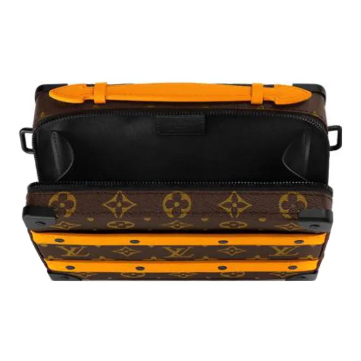LOUIS VUITTON SOFT TRUNK Coated Canvas With Leather Shoulder Bag Crossbody Bag Regular Women's Brown/Orange-2
