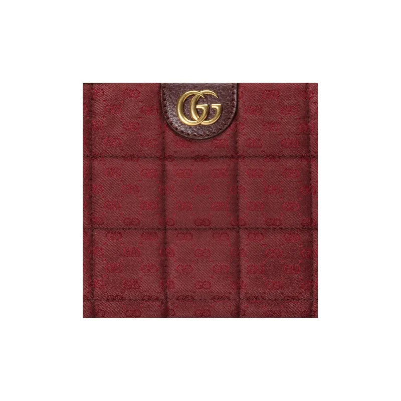 GUCCI Ophidia Canvas With Leather Crossbody Bag, Shoulder Bag Women's Red-7