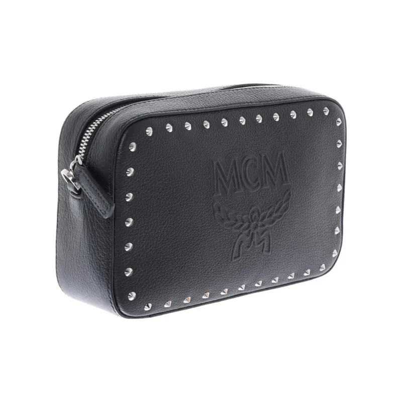 MCM Cow Leather Camera Crossbody Bag Shoulder Bag Regular Women's Black-1