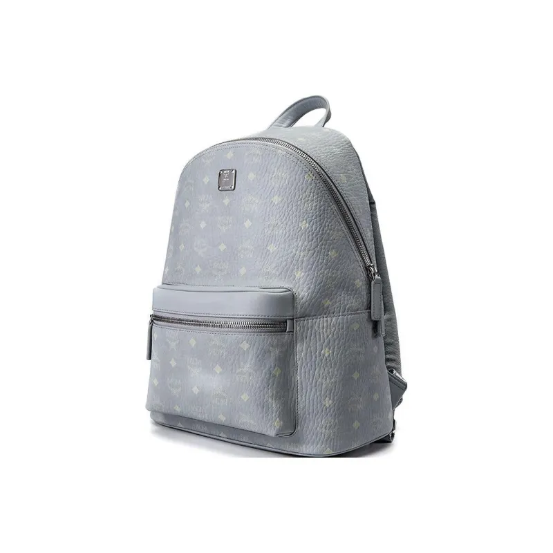 MCM Stark Visetos Leather Backpack Medium Size Women's-0