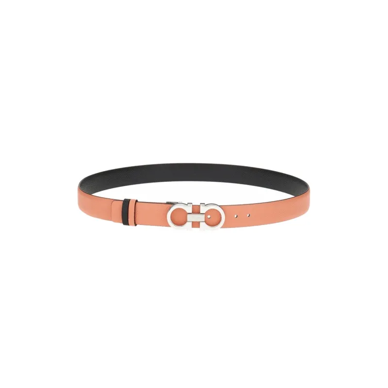 FERRAGAMO Cow Leather Belts Women's Red Width 2.5cm-0