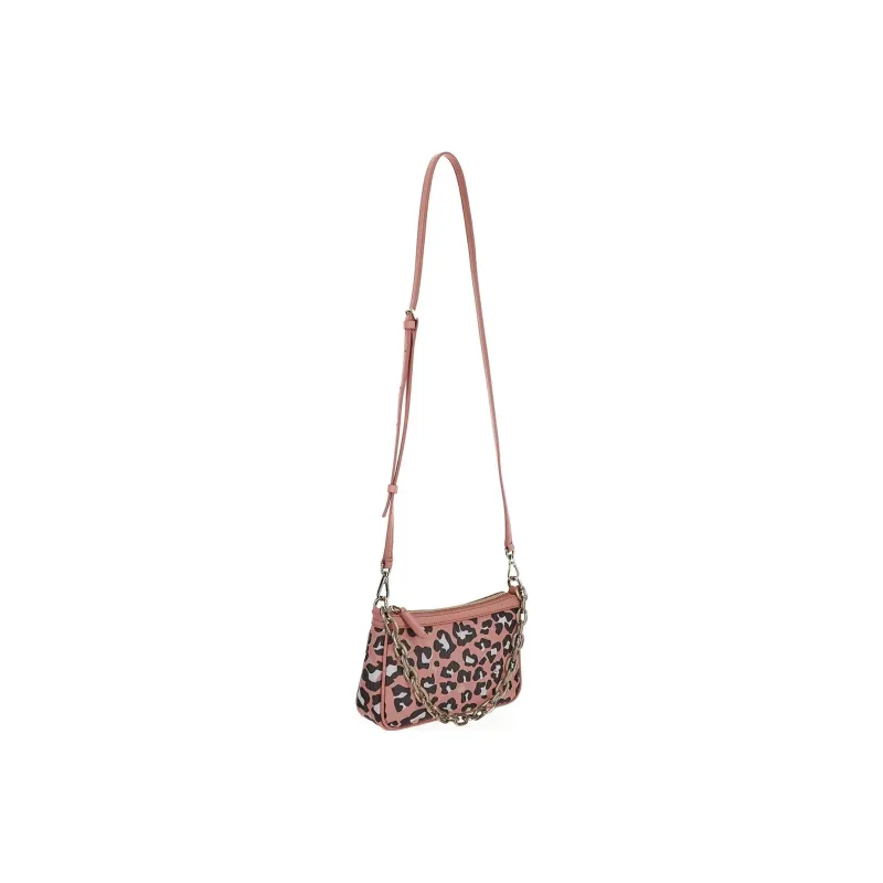 MCM Aren Canvas With Calfskin Crossbody Bag, Shoulder Bag Mini Women's Pink-1