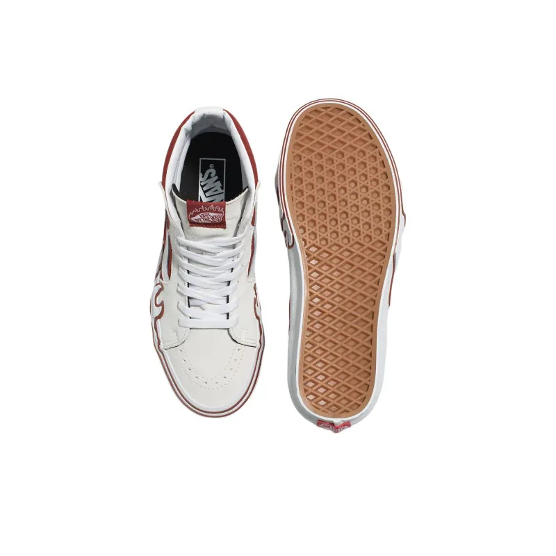Sk8 Vans Hi 'Flame White Tawny Port'-3