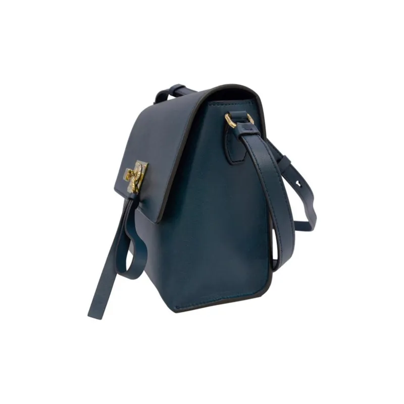 FERRAGAMO Cow Leather Shoulder Bag, Crossbody Bag Women's Blue-1