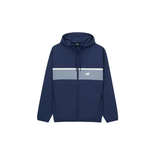 New Balance Jackets Men Blue