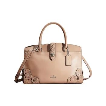 COACH Mercer Leather Tote Bag Shopping Bag Handbag Shoulder Bag Crossbody Bag Large Size Women's Milk Tea Beige
