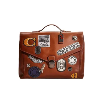 COACH Metropolitan Leather Briefcases Handbags Large Size Women's Brown