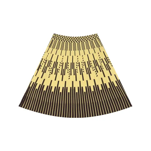 FILA Casual Long Skirts Women's Brown Yellow