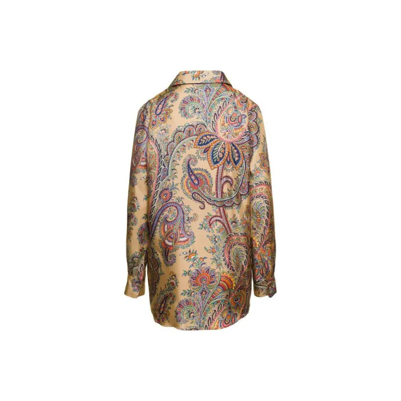 ETRO Paisley Print Collared Button-Up Shirt-1