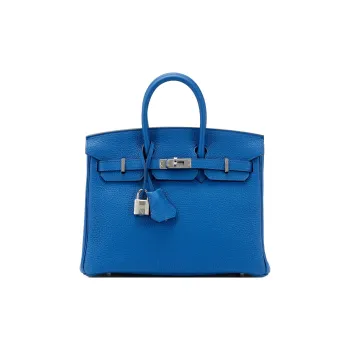 HERMES Birkin Togo Calfskin And Cow Leather Combo Birkin Bag Handbags Women's 71Bleu France French Blue