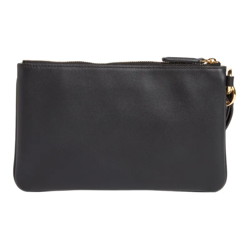 MCM Mode Travia Cow Leather Combo Bag, Wrist Bag, Clutch Women's Black/Black Gold-1
