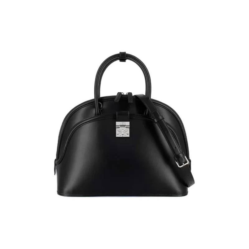 MCM Tracy Visetos Leather Tote Bag Shopping Bag Handbag Large Size Women's Black-1